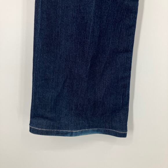 Miss Me Dark Blue Wash Easy Boot Sequin Stretch Flap Pockets Bootcut Jeans Pants - Picture 10 of 11